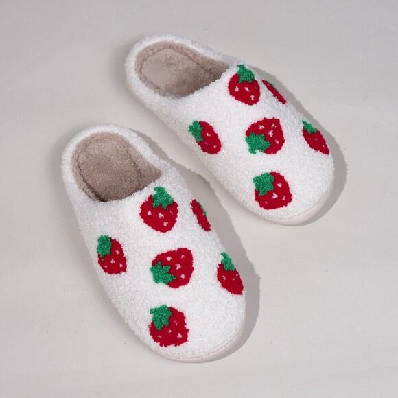 2/$30 NEW Cute Strawberry Fruit Slippers - Picture 6 of 10